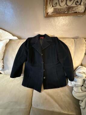 Anne Klein Women's Black Wool Blend Peacoat Jacket
Size xl